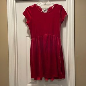 Copper Key girls XL short sleeve velvet dress Christmas